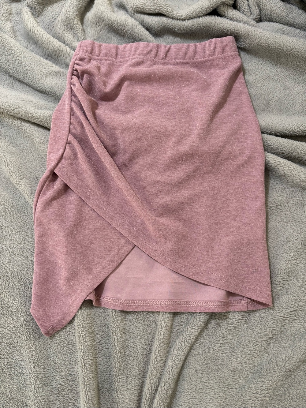 Zaful Asymmetrical Wrap Skirt in Dusty Pink